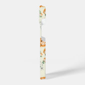 ソフトイエローガーデンフローラルパターン iPhoneケース (左側面)