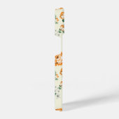 ソフトイエローガーデンフローラルパターン iPhoneケース (右側面)