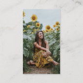 ソフトイエローシェイプQRコードフォト&あなたのロゴ 名刺 (裏面)