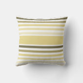 ソフトイエローストライプで名前を付けたシックな水平のオプション クッション (裏面)