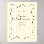 ソフトイエローストライプブライダルソイラエウェルカム ポスター (正面)