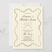 ソフトイエローストライプブライダルソイレ 招待状 (正面)