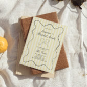 ソフトイエローストライプブライダルソイレ 招待状