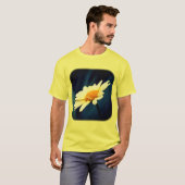 ソフトイエローデイジー花自然 Tシャツ (正面フル)