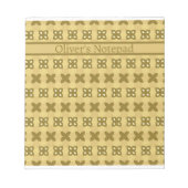 ソフトイエローバターブルーム模様 ノートパッド (正面)