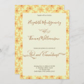 ソフトイエローフローラコミットメント式 招待状 (正面/裏面)