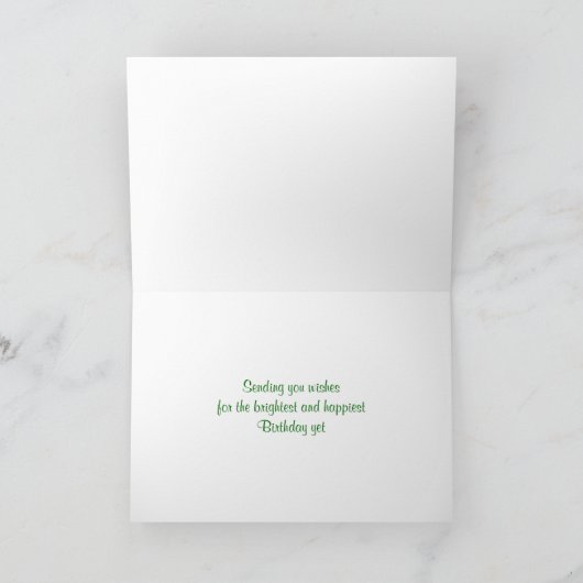 ソフトイエローローズフラワーパーソナライズされた誕生日 カード (内部)