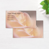 ソフトイエローローズフラワービジネスカード (デスク)