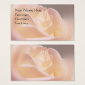 ソフトイエローローズフラワービジネスカード (正面&裏面)