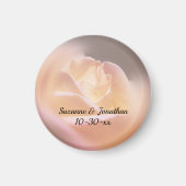 ソフトイエローローズ結婚式の引き出物 マグネット (正面)