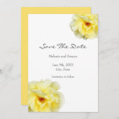 ソフトイエローローズ セーブザデート (正面/裏面)
