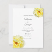 ソフトイエローローズ 招待状 (正面)