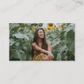 ソフトイエローQRコードフォトソーシャルメディアのアイコン 名刺 (裏面)