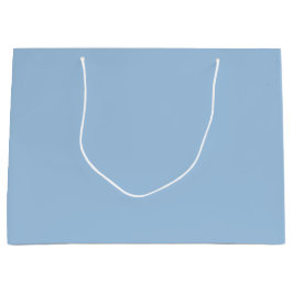 ソフトウィンターブルー無地の ラージペーパーバッグ