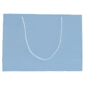 ソフトウィンターブルー無地の ラージペーパーバッグ (裏面)