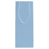 ソフトウィンターブルー無地の ワインギフトバッグ (裏面)