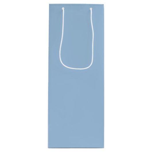 ソフトウィンターブルー無地の ワインギフトバッグ (正面)