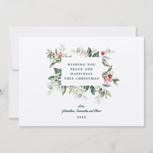 ソフトウィンターベリークリスマスカード 招待状 (裏面)