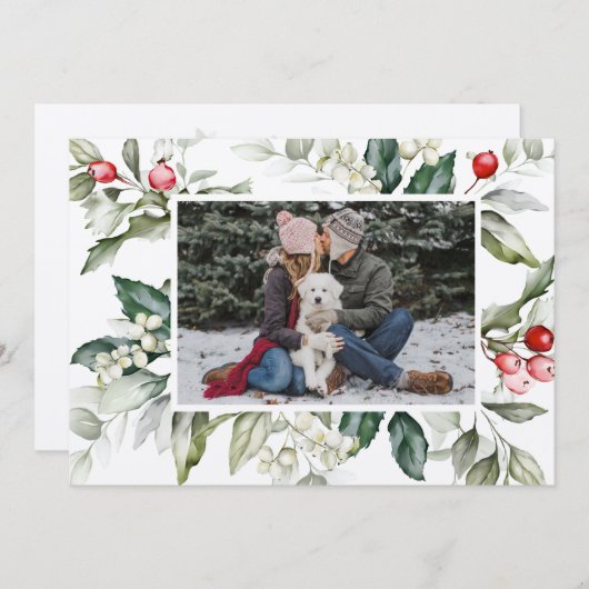 ソフトウィンターベリークリスマスカード 招待状 (正面/裏面)