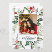 ソフトウィンターベリークリスマスカード 招待状 (正面/裏面)