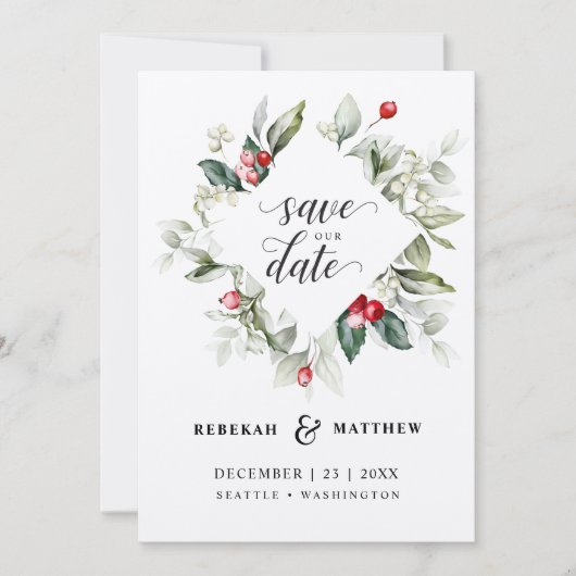 ソフトウィンターベリークリスマス結婚ズ |写真 セーブザデート (正面)