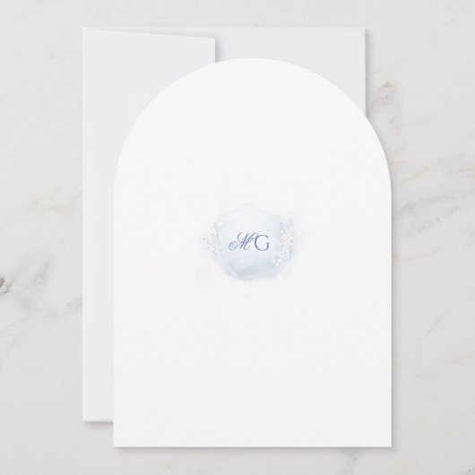 ソフトウィンターTouchフローラエレガントな結婚式 招待状 (裏面)