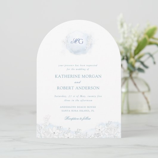 ソフトウィンターTouchフローラエレガントな結婚式 招待状 (スタンド正面)