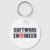 ソフトウェおもしろいア技術者ユーモアエンジニアリング専攻の キーホルダー (正面)