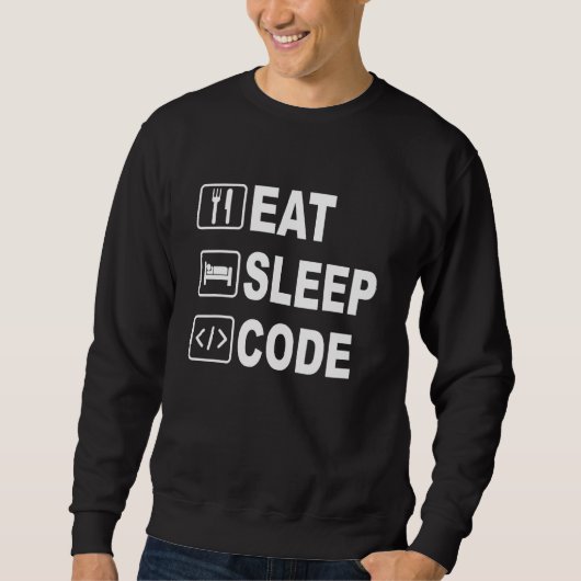 ソフトウェアおもしろいエンジニアおよびGのEast Sleep Code スウェットシャツ (正面)