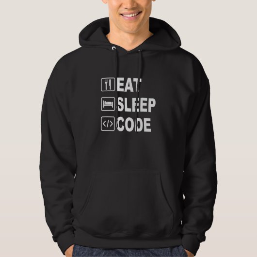 ソフトウェアおもしろいエンジニアおよびGのEast Sleep Code パーカ (正面)