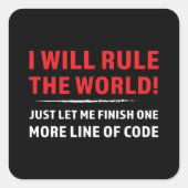 ソフトウェアおもしろい開発用のプログラマギフト スクエアシール (正面)