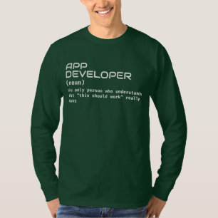 ソフトウェアおもしろい開発者の定義シャツ Tシャツ