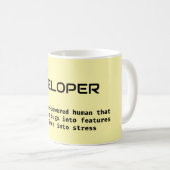 ソフトウェアおもしろい開発者の定義 コーヒーマグカップ (正面右)