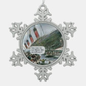 ソフトウェアのせいか? スノーフレークピューターオーナメント (正面)