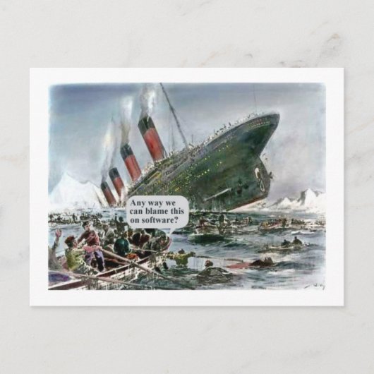 ソフトウェアのせいか? ポストカード (正面)