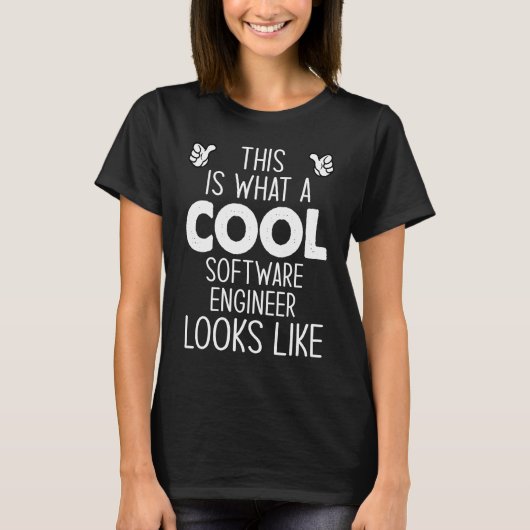 ソフトウェアエンジニアのカッコいい外観はこうだ Tシャツ (正面)