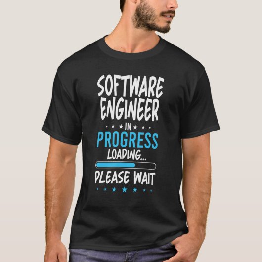 ソフトウェアエンジニアの処理中 Tシャツ (正面)