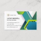 ソフトウェアエンジニアの名刺(緑モダン) 名刺 (裏面)