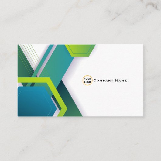 ソフトウェアエンジニアの名刺(緑モダン) 名刺 (正面)