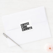 ソフトウェアエンジニアの日常 - コーヒー コード コミット 開発 スクエアシール (封筒)