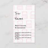ソフトウェアエンジニアの正札を"エコーします" 名刺 (正面)