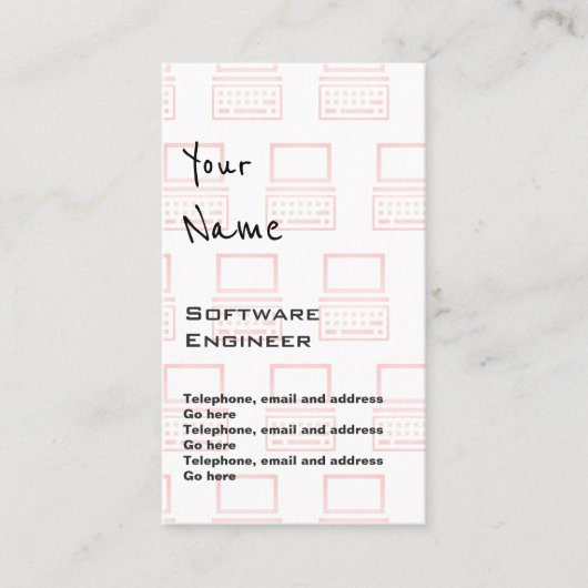 ソフトウェアエンジニアの正札を"エコーします" 名刺 (正面)