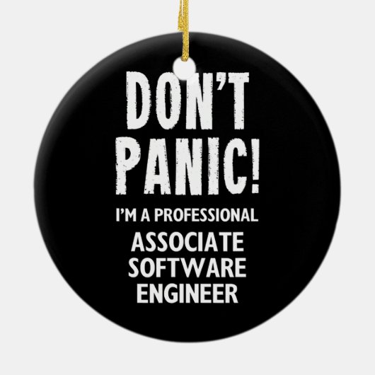 ソフトウェアエンジニアの関連付け セラミックオーナメント (裏面)