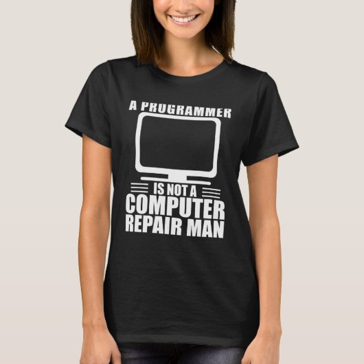 ソフトウェアエンジニアコンピュータプログラマコンピュータ担当者 Tシャツ (正面)