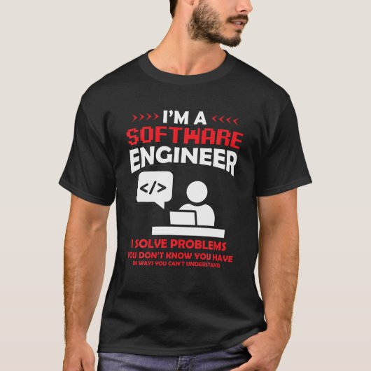 ソフトウェアエンジニアソフトウェア開発者 Tシャツ (正面)