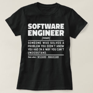 ソフトウェアエンジニア名詞コンピュータギークコーディング愛好家 Tシャツ