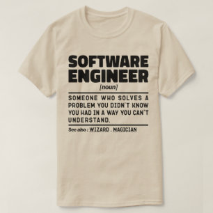 ソフトウェアエンジニア名詞コンピュータギークコーディング愛好家 Tシャツ