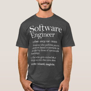 ソフトウェアエンジニア定義アパレルコンピュータ Tシャツ