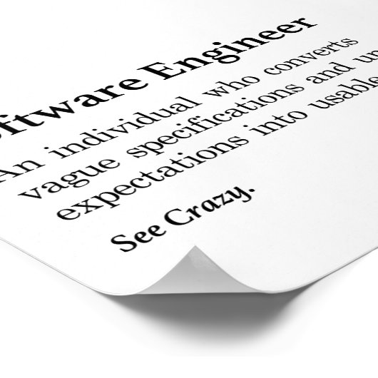 ソフトウェアエンジニア定義 ポスター (角)