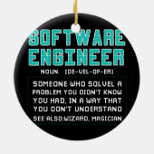 ソフトウェアエンジニア開発者の定義 セラミックオーナメント (裏面)